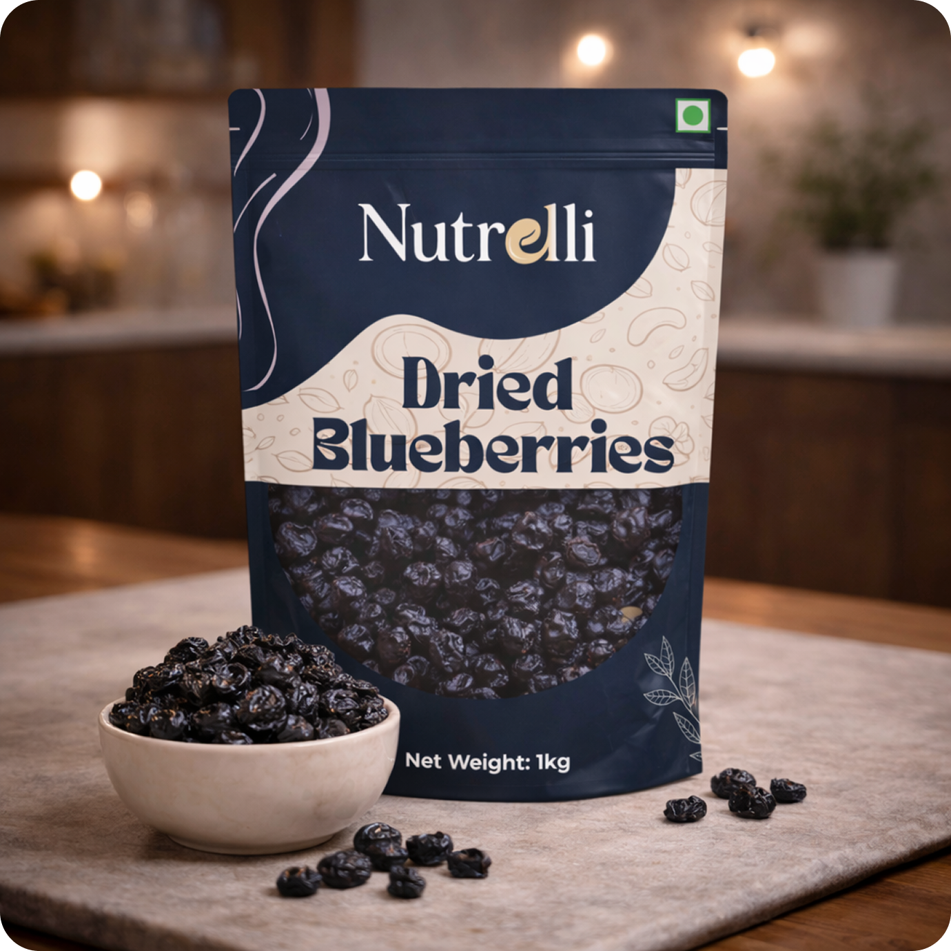Dried Seedless Blueberries 1KG Pack