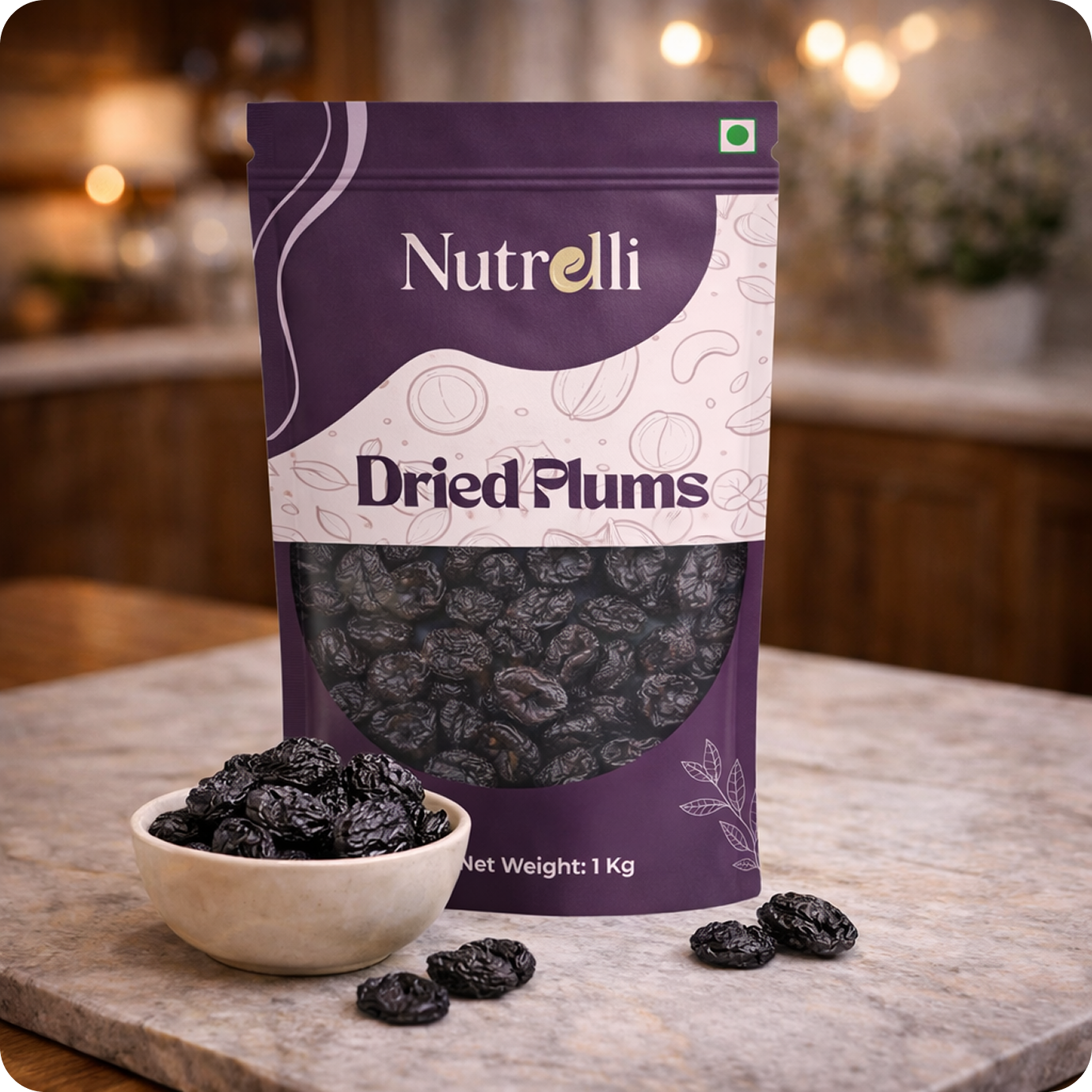 Premium Dried Plums (Prunes) – 1KG