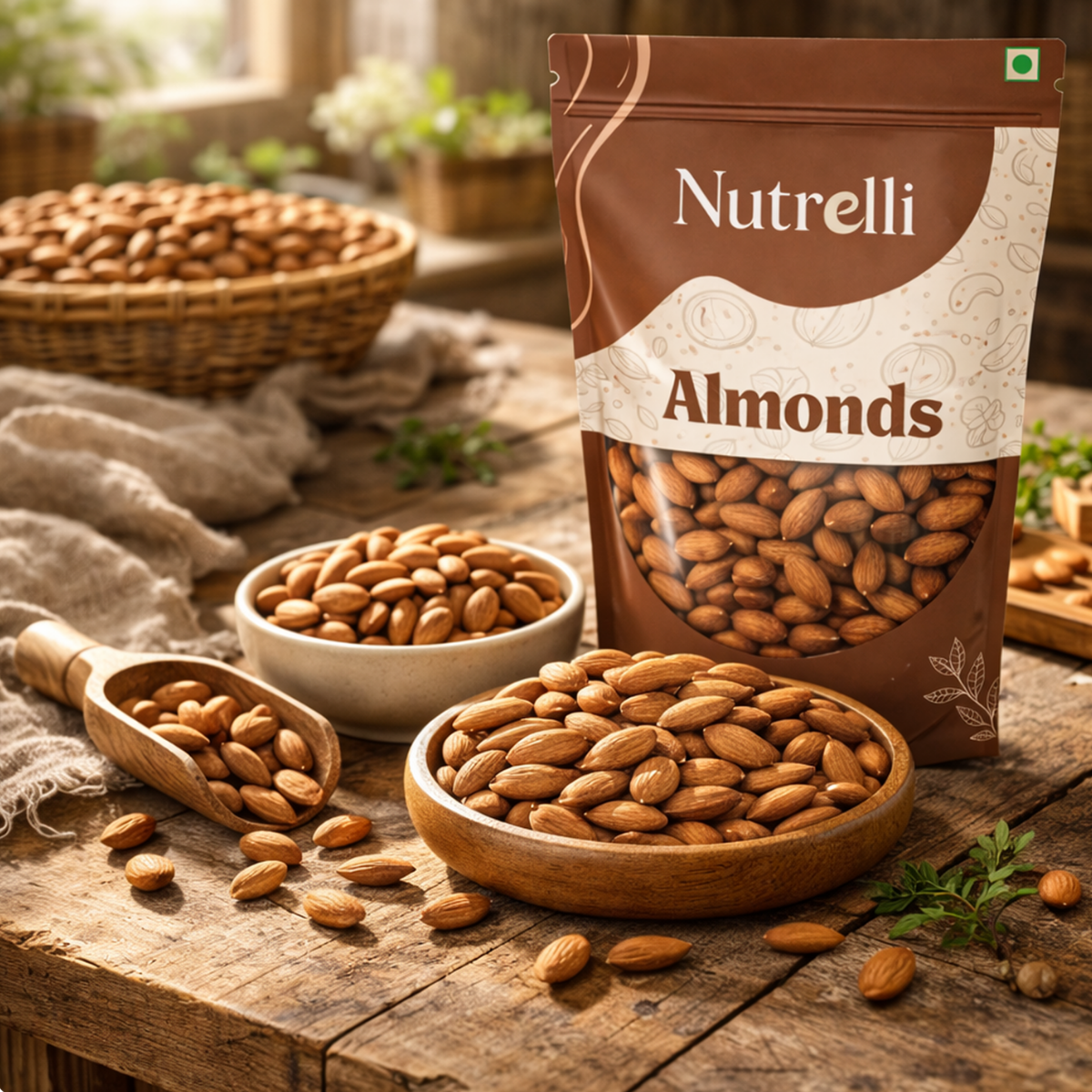Nutrelli Premium Classic Almonds (1KG)