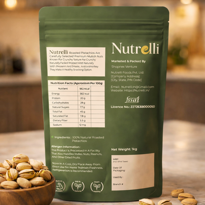 Nutrelli Premium California Pistachios (1KG)