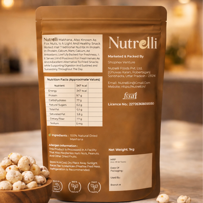Nutrelli Premium Foxnuts Makhana (1KG)