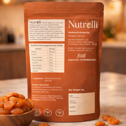 Nutrelli Premium Dried Apricots(1 Kg)