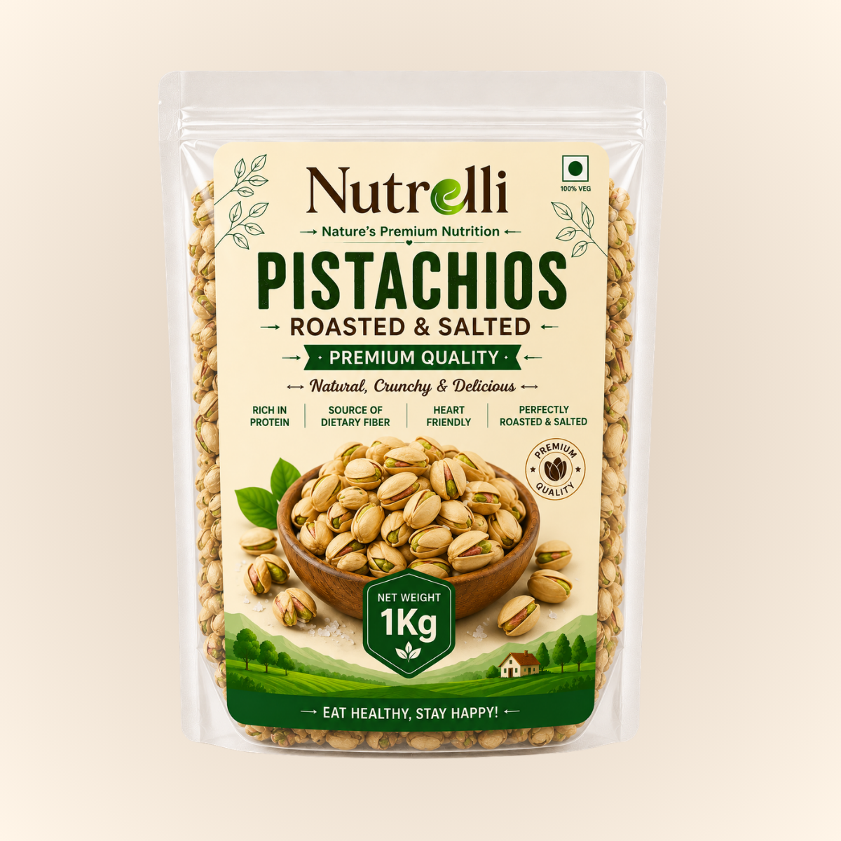 Roasted & Salted Pistachios 1 Kg Pack