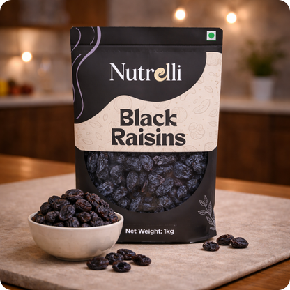 Nutrelli Premium Black Raisins(1Kg)