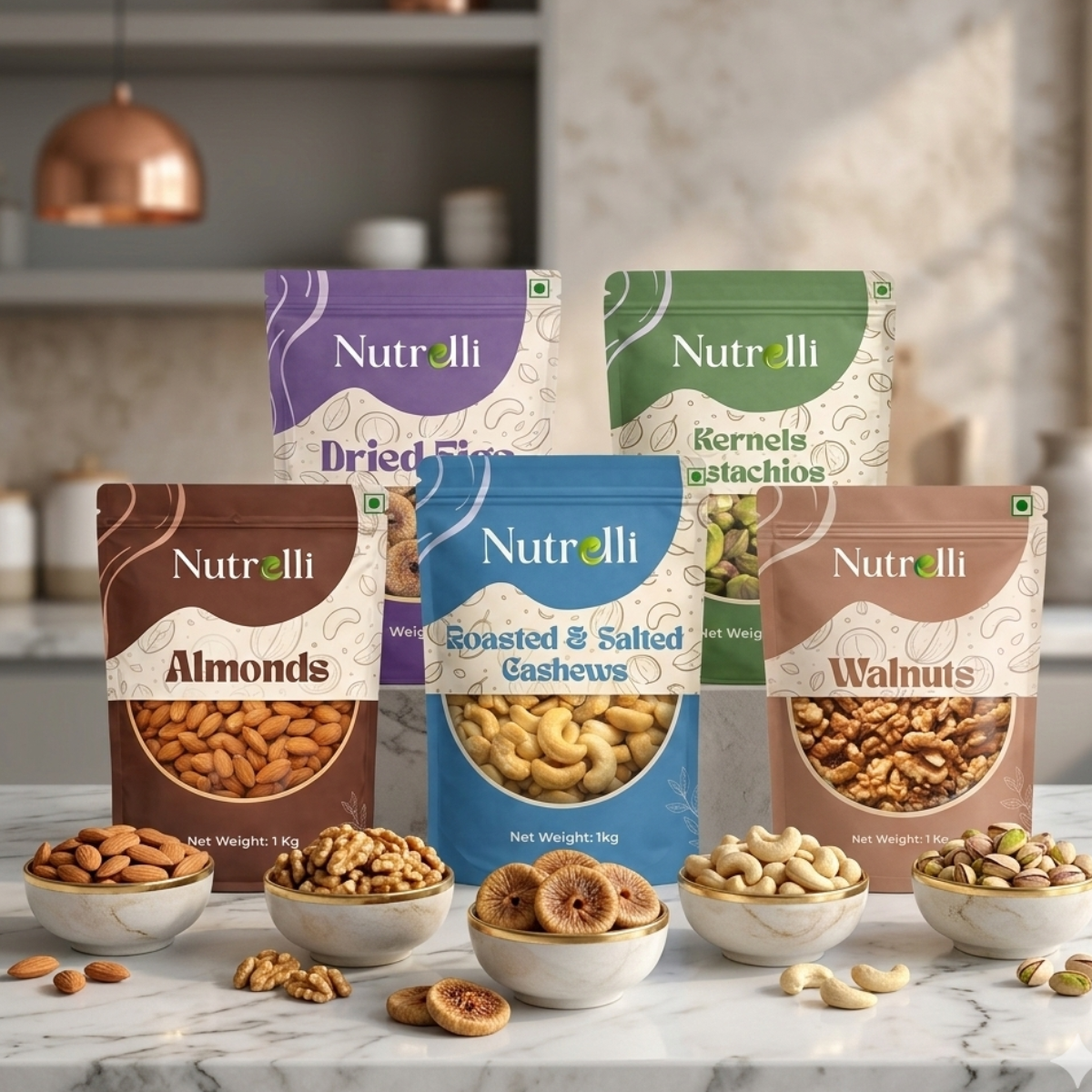 Nutrelli Premium Royal Dry Fruits Combo (5 x 1KG)